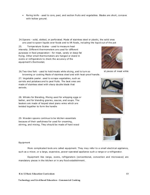 commercial cooking learning module