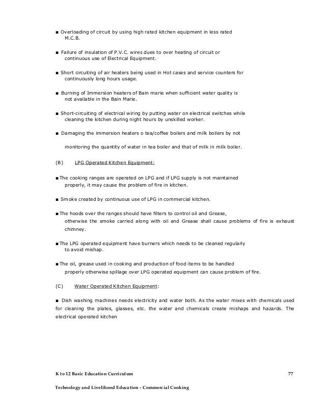 Commercial Cooking Learning Module