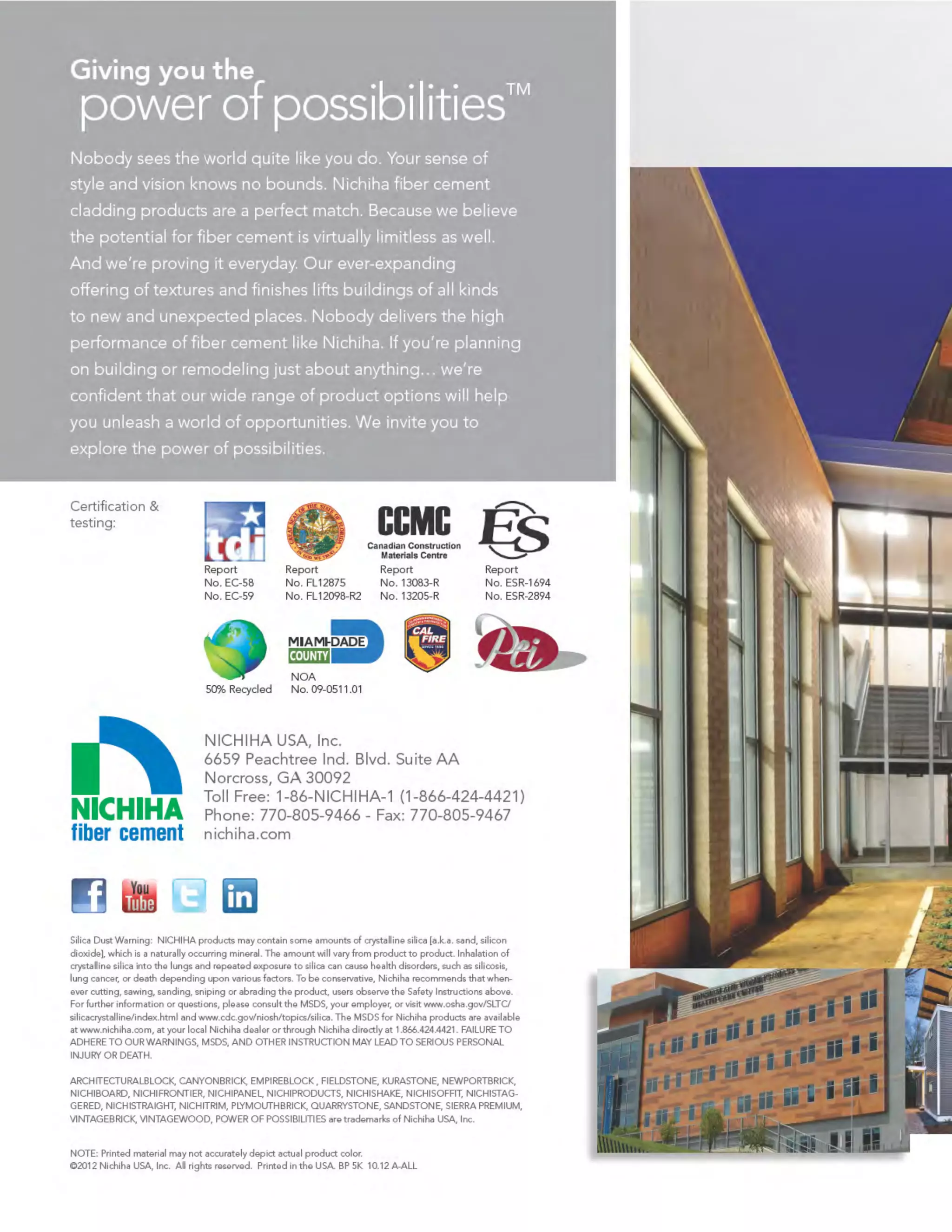 Nichiha Full Line Commercial Catalog PDF