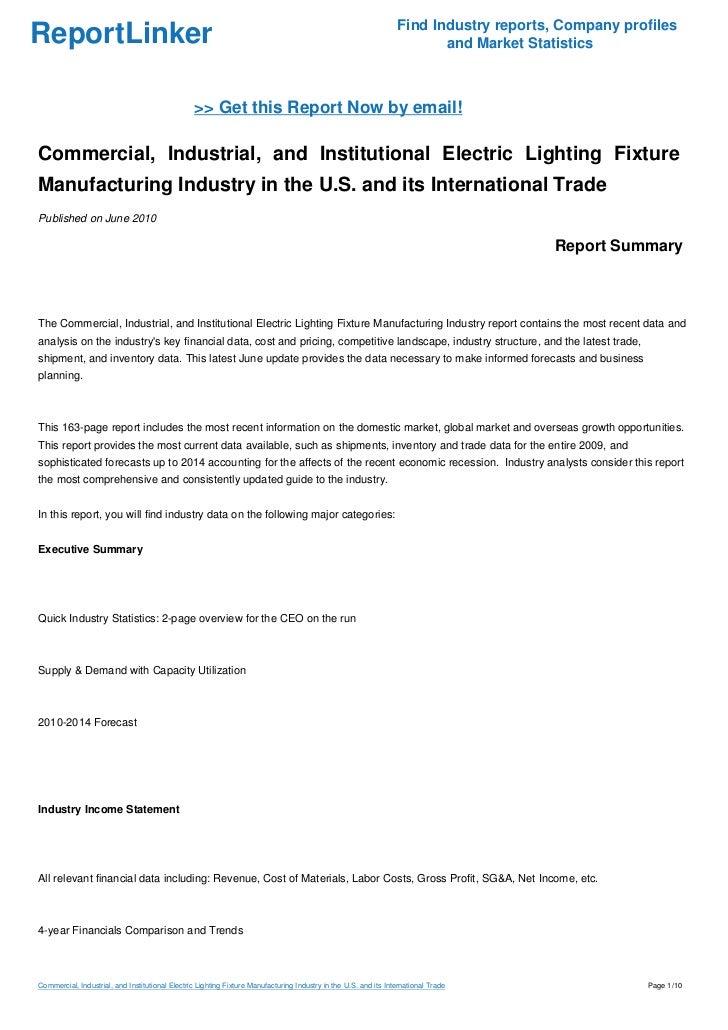 Commercial, Industrial, and Institutional Electric Lighting Fixture