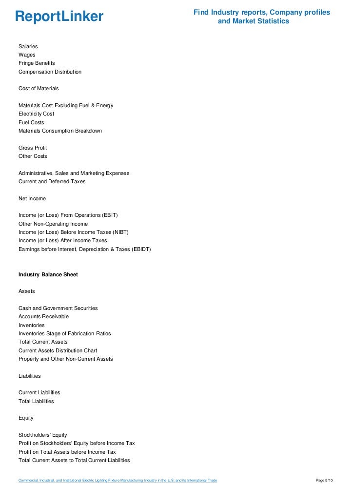 Commercial, Industrial, and Institutional Electric Lighting Fixture Manufacturing Industry in