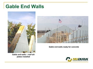 Gable End Walls Gable end walls – roof sill plates installed Gable end walls ready for concrete 