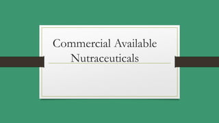 Commercial Available
Nutraceuticals
 