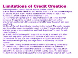 Commercial bank and credit 