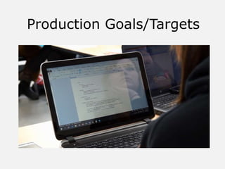 Production Goals/Targets
 