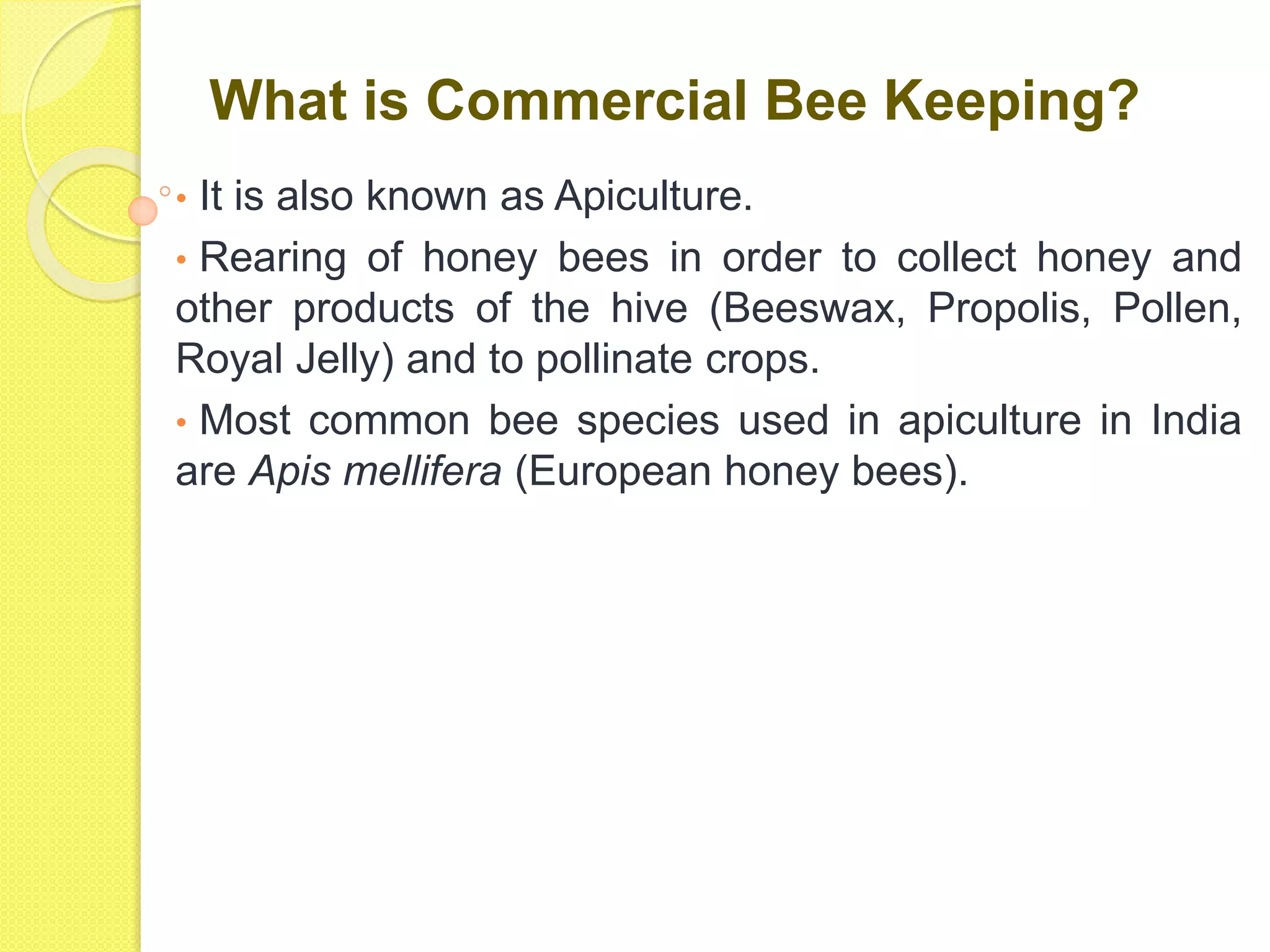 Commercial bee keeping | PPTX