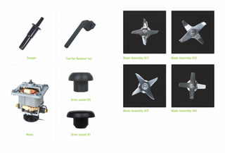Tamper Tool for Retainer nut
Motor
Blade Assembly (01) Blade Assembly (02)
Blade Assembly (03) Blade Assembly (04)
Drive socket (R)
Drive socket (F)
 
