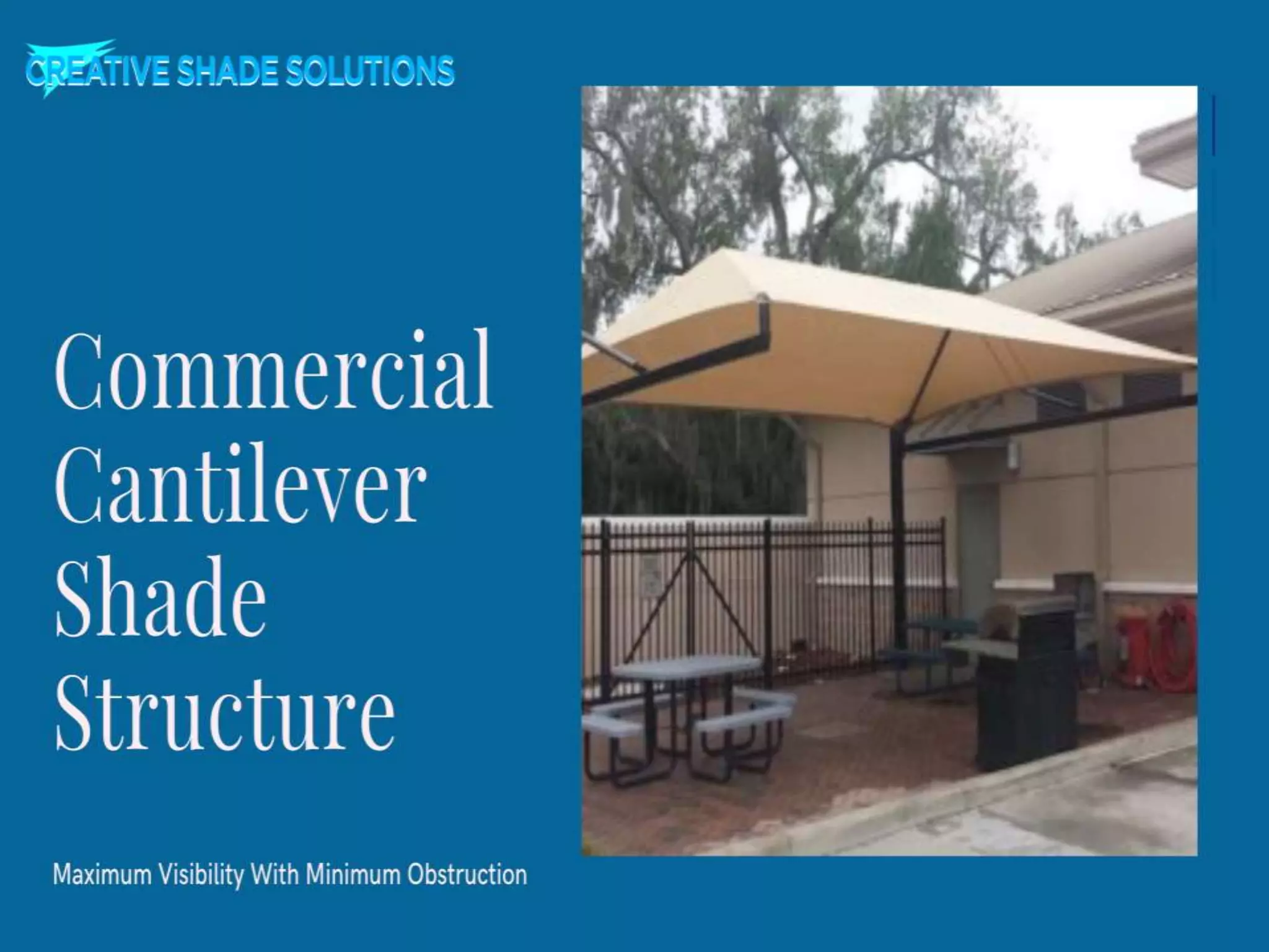 Commercial cantilever shade structure | PPTX