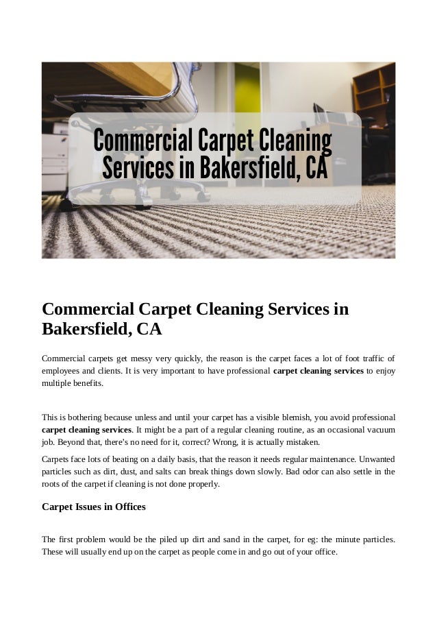 Commercial carpet cleaning services in bakersfield, ca