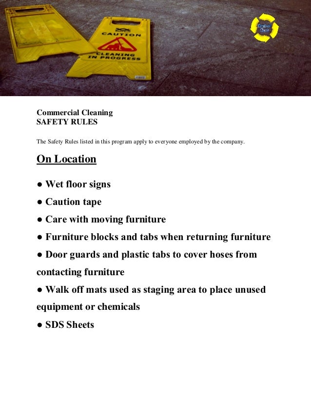 Janitorial Safety Procedure Checklist