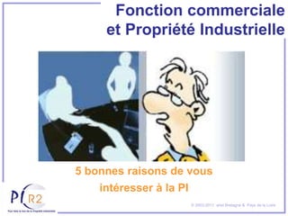Fonction commerciale
     et Propriété Industrielle




5 bonnes raisons de vous
    intéresser à la PI
                         © 2003-2011 arist Bretagne & Pays de la Loire
 