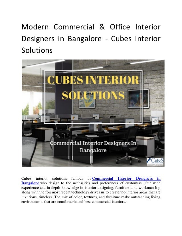 Modern Commercial Office Interior Designers In Bangalore