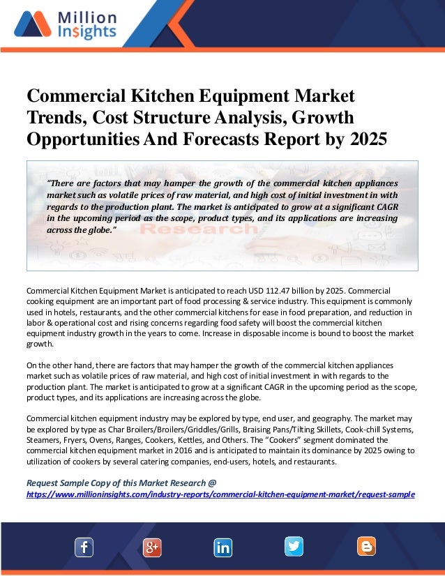 Commercial Kitchen Equipment Market Trends Cost Structure Analysis