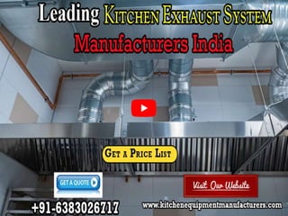 Commercial Kitchen Exhaust System Suppliers  in coimbatore