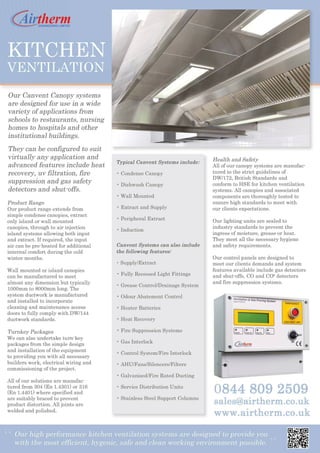 Commercial itchen Ventilation