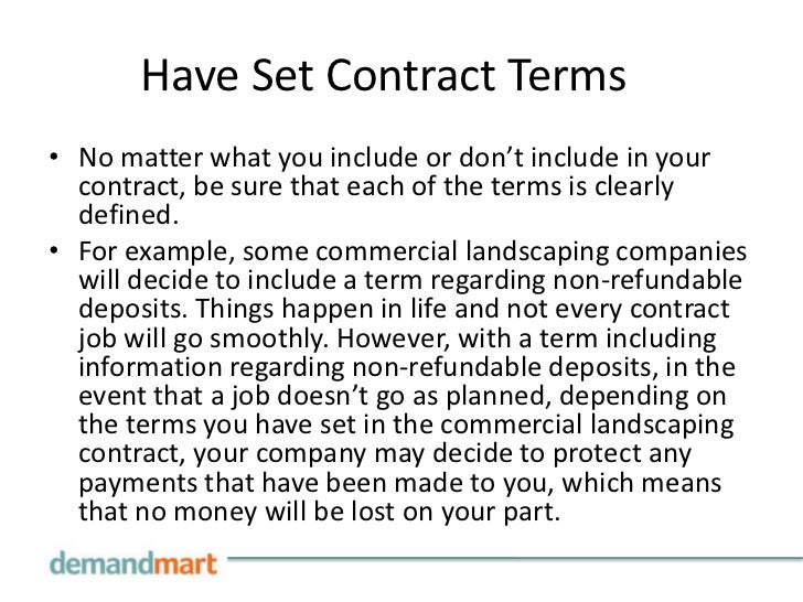 landscaping contract