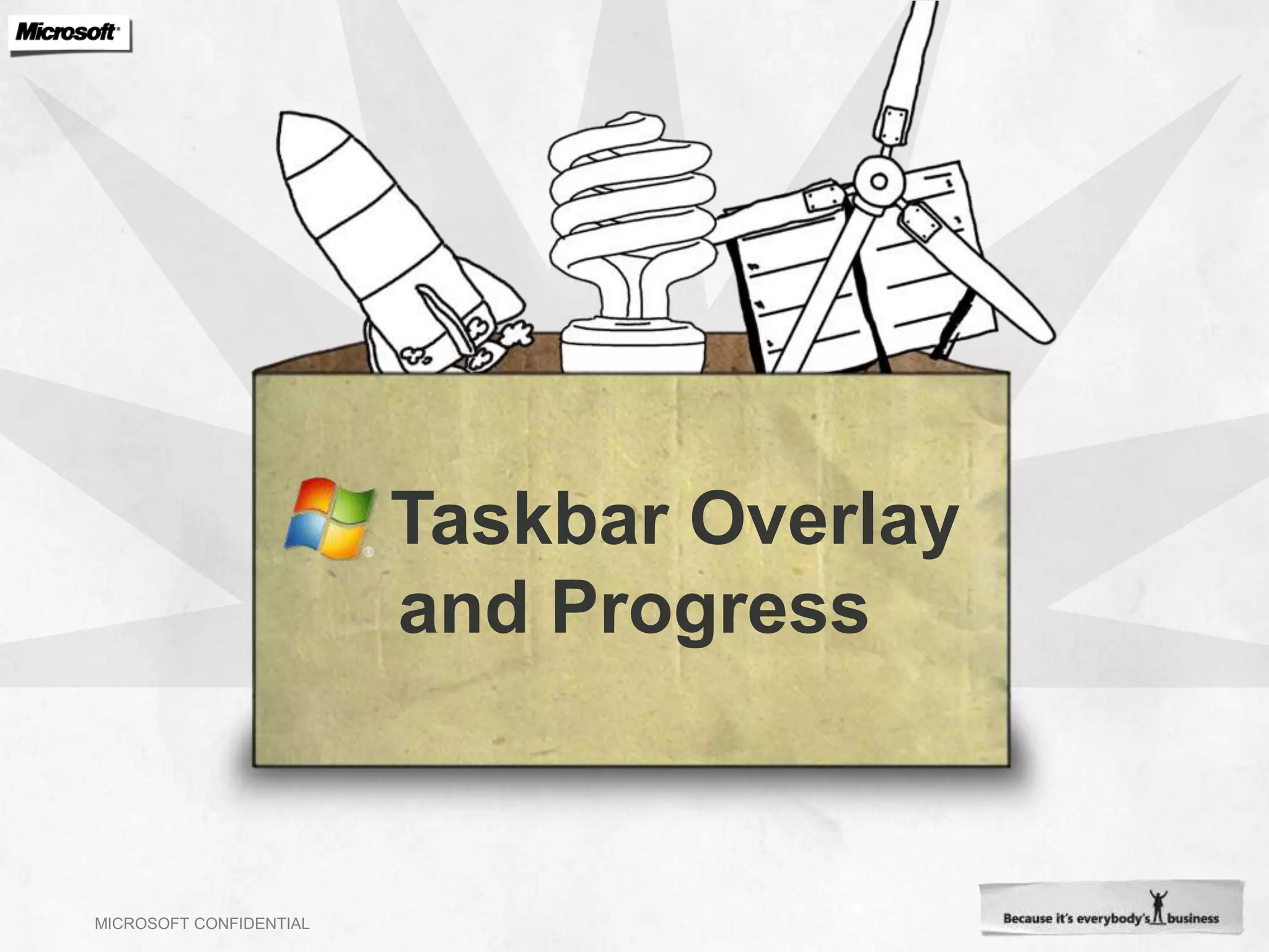     Taskbar Overlay and Progress