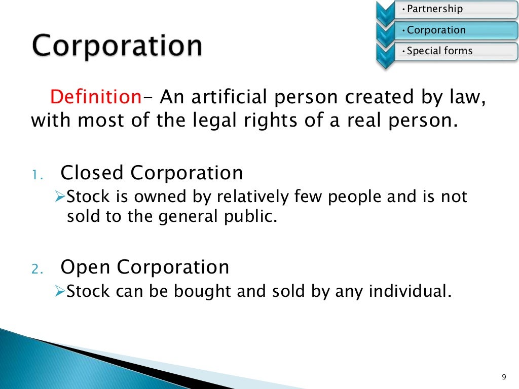 Forms of Ownership
