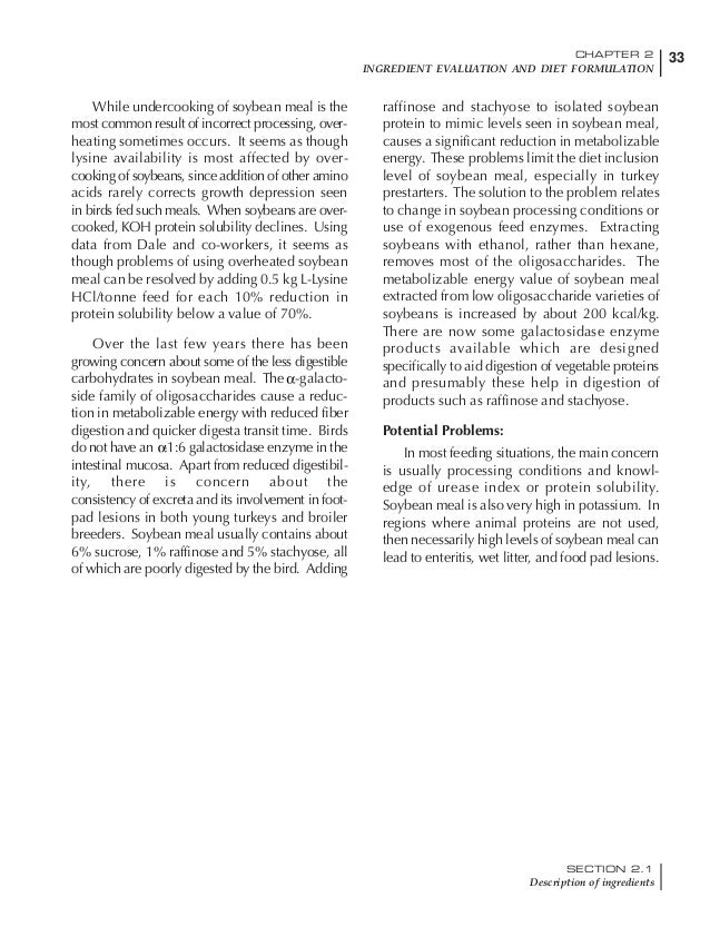 Commercial poultry nutritio