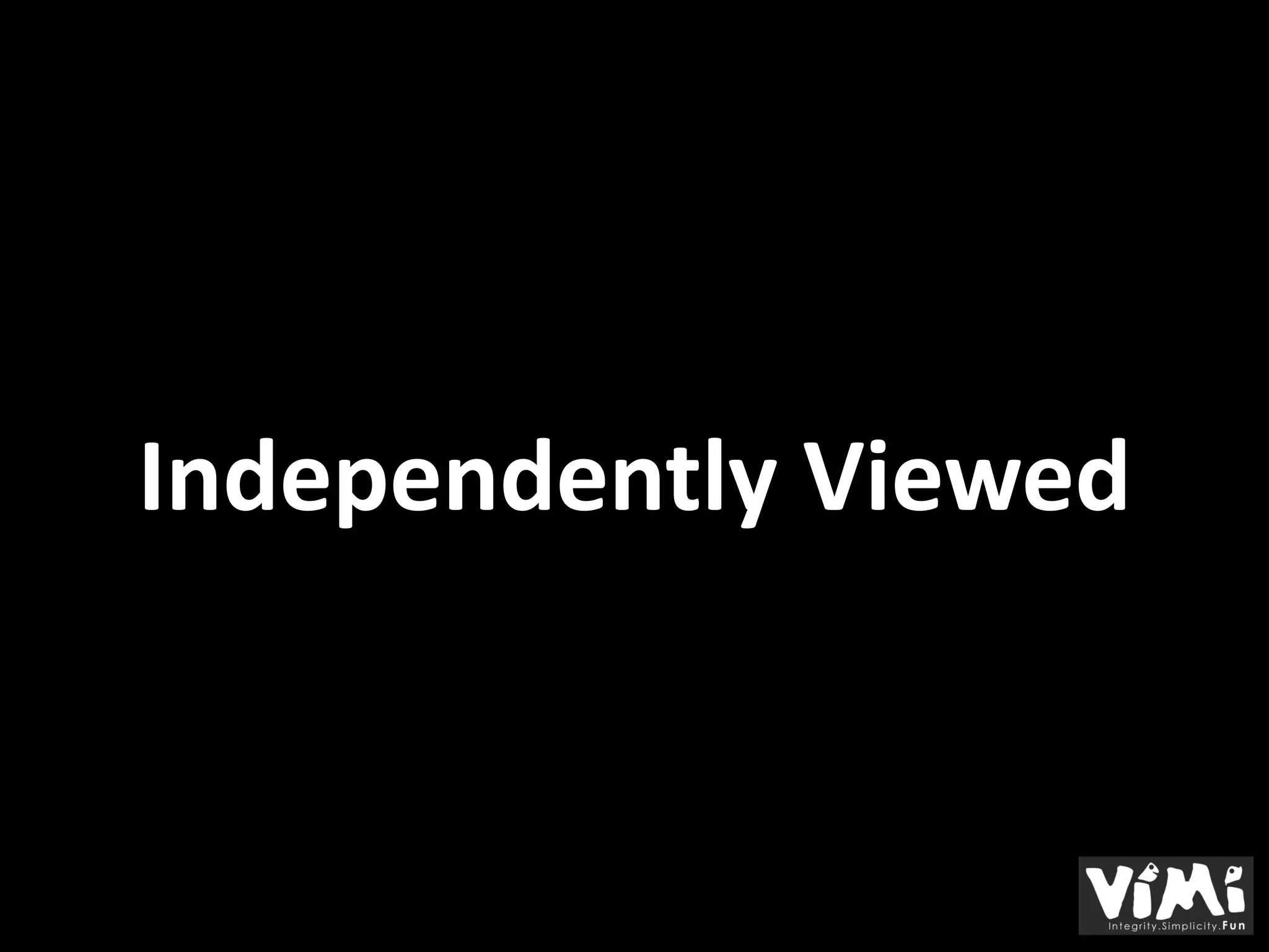 Independently Viewed
 