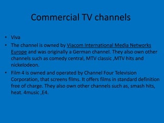 Commercial television | PPTX | Television | Entertainment