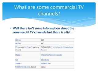 Commercial tv (broadcasting) by fateha | PPTX