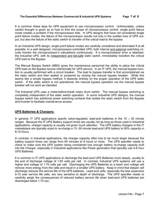 Ups Safe Work Methods Pdf Comparison of Commercial vs Industrial UPS | PDF