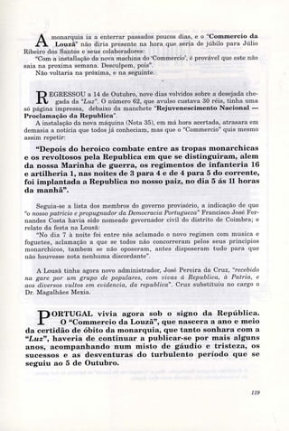 Commercio da Louzã - 500 dias até à República