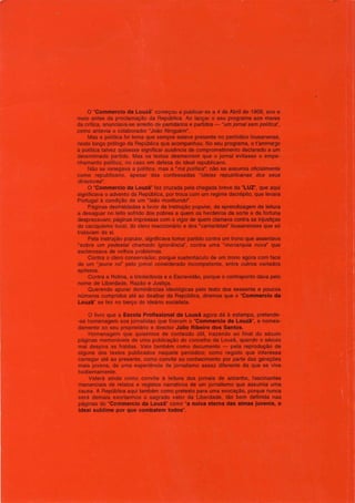 Commercio da Louzã - 500 dias até à República