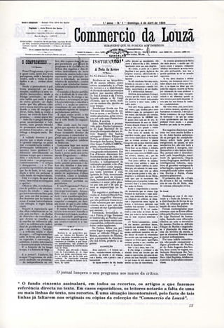 Commercio da Louzã - 500 dias até à República