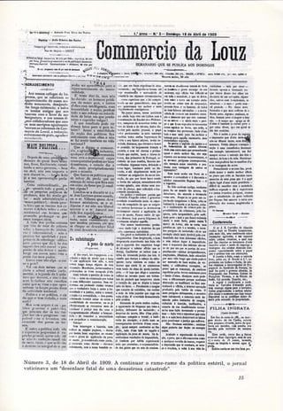 Commercio da Louzã - 500 dias até à República