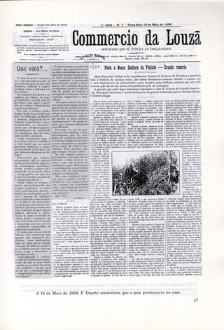 Commercio da Louzã - 500 dias até à República