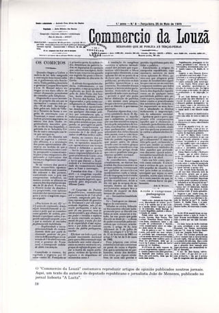 Commercio da Louzã - 500 dias até à República