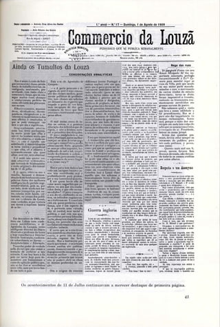 Commercio da Louzã - 500 dias até à República