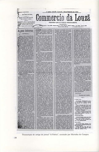 Commercio da Louzã - 500 dias até à República