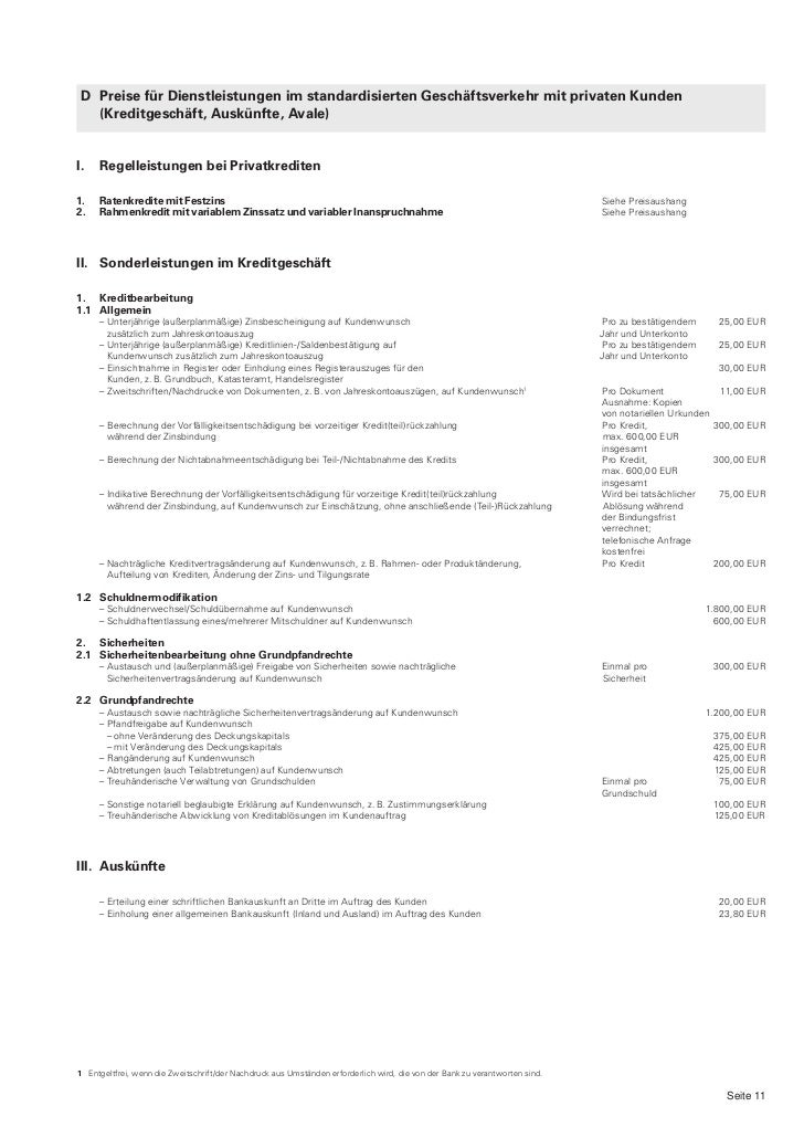 Commerzbank Preis Und Leistungsverzeichnis R4
