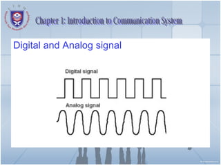 Digital and Analog signal Chapter 1: Introduction to Communication System 