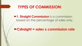 COMMISSION and COMPENSATION presentation | PPTX