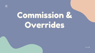 Commission &
Overrides
 
