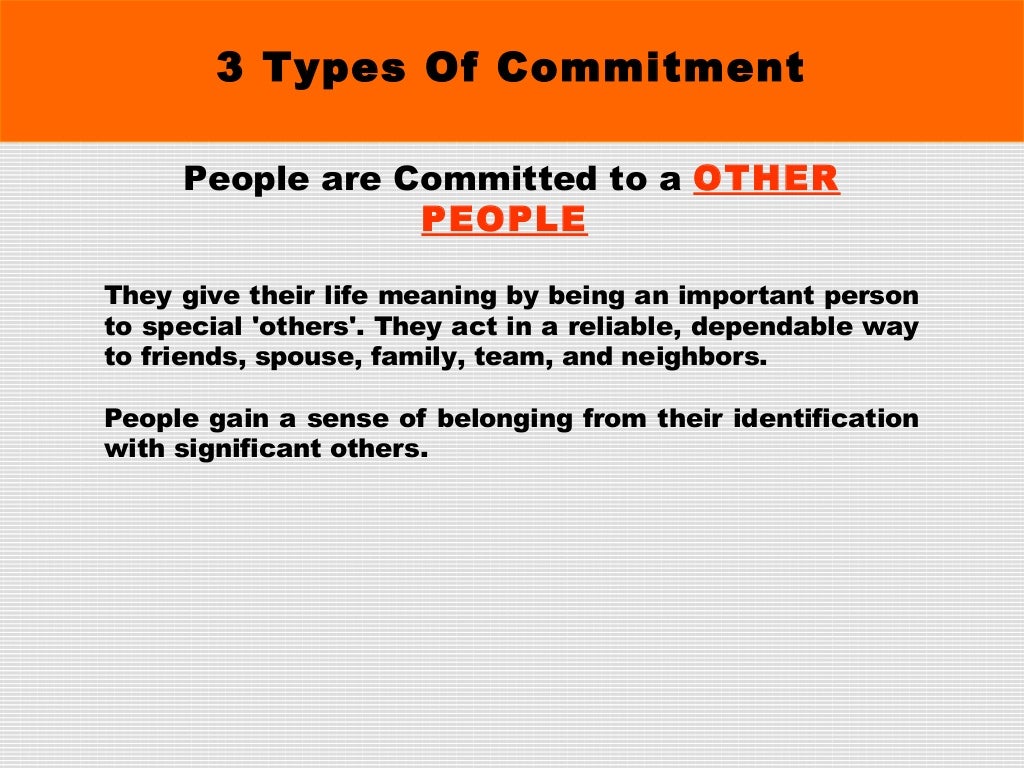 Commitment