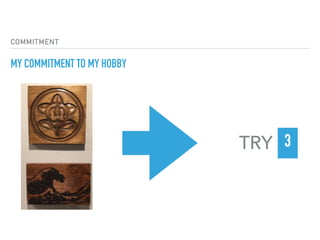 COMMITMENT
MY COMMITMENT TO MY HOBBY
TRY 3
 
