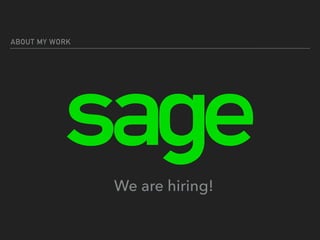 ABOUT MY WORK
We are hiring!
 