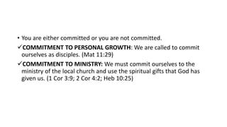 COMMITMENT starts with communication and ends in action. | PPTX