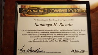 Commitment of excellence award