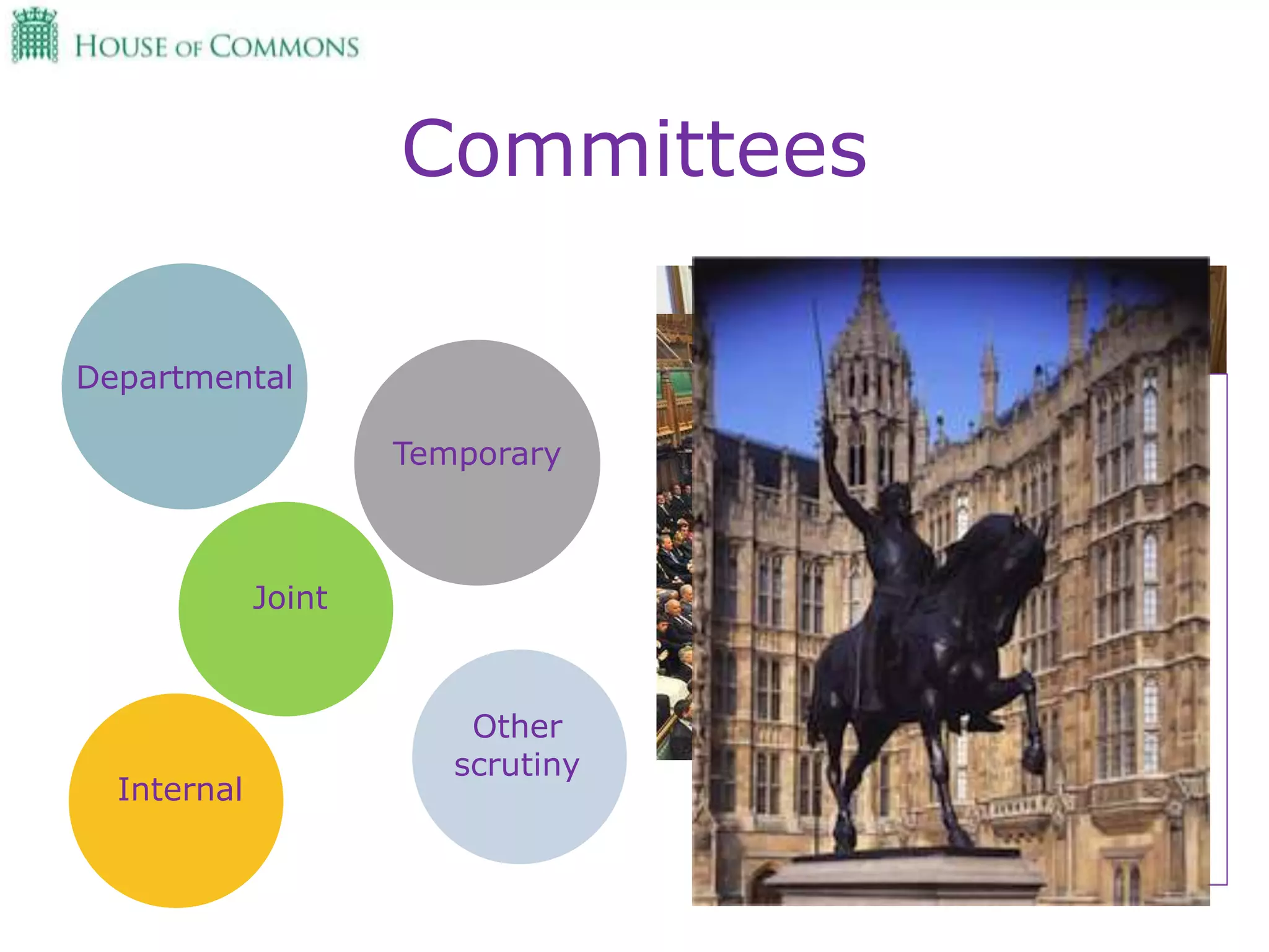 Committees
Departmental
Temporary
Internal
Other
scrutiny
Joint