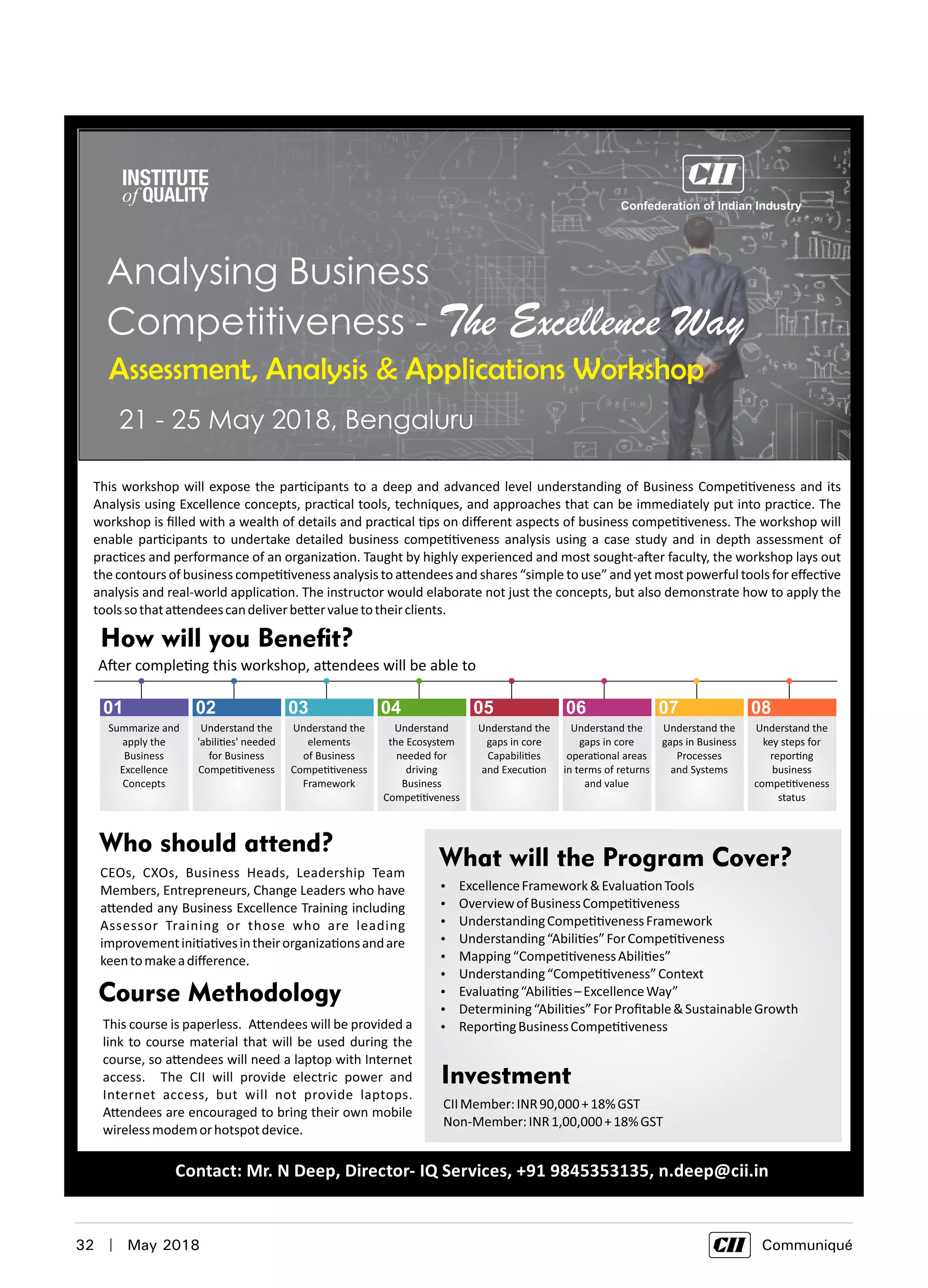 32  |  May 2018	 Communiqué
 