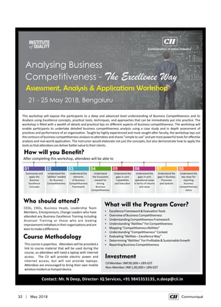 32  |  May 2018	 Communiqué
 