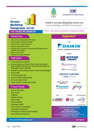 52  |  May 2018	 Communiqué
 