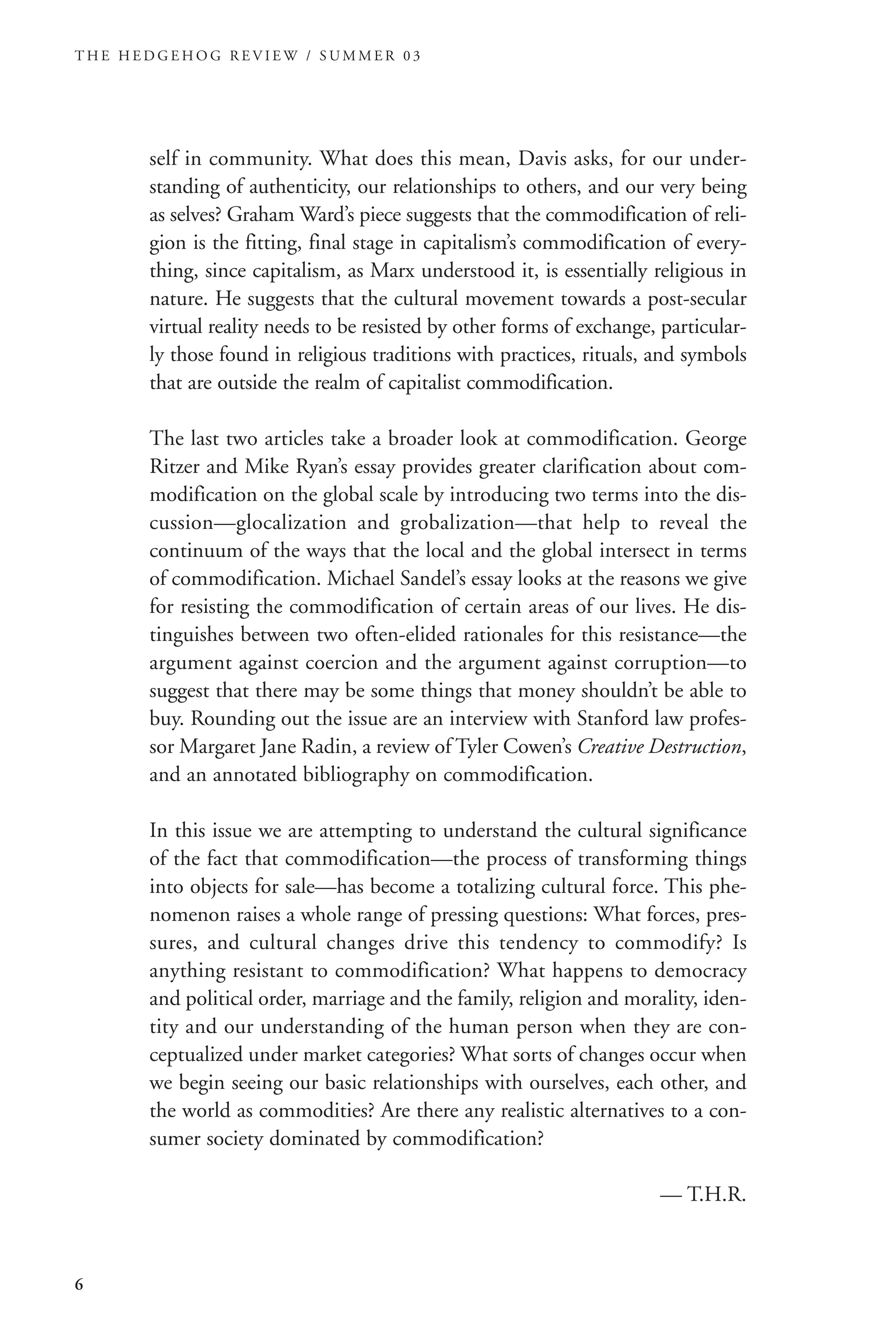 Commodification for everything | PDF