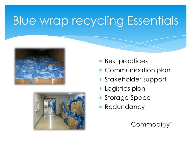 Recycle medical blue wrap
